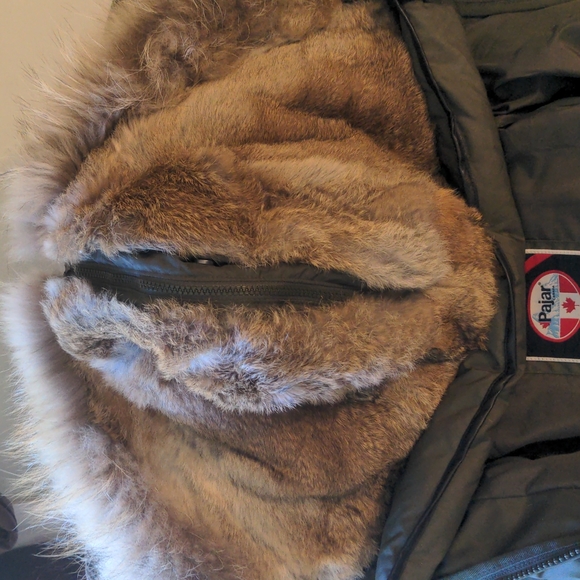 Olive Green Pajar Parka with fur lined hood - Picture 8 of 11